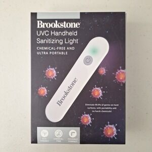 Brookstone UVC Handheld Sanitizing Light Chemical Free - Kills 99.9% of Germs